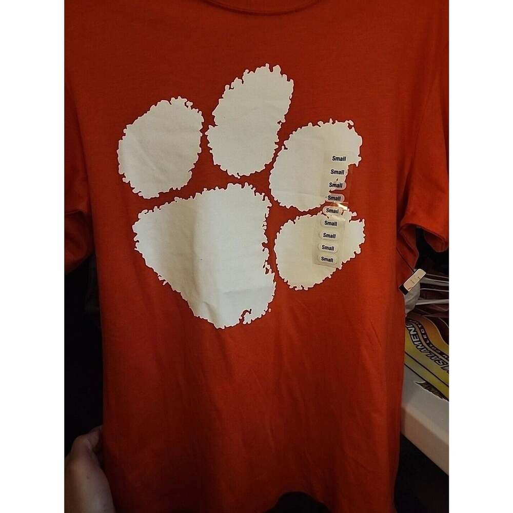 Clemson Mens Small '47 Brand T-shirt Tigers Orange 100% Cotton CR2 Excellent